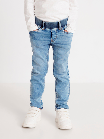 SIGGE Slim pull-up-jeans med normalhög midja