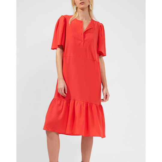 Courtney Crepe Tiered Black Dress Dresses