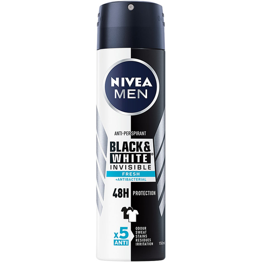 MEN Invisible Black & White, 150 ml Nivea Herrdeodorant