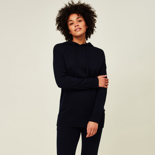 Ellie Merino/viscose Blend Knitted Hood