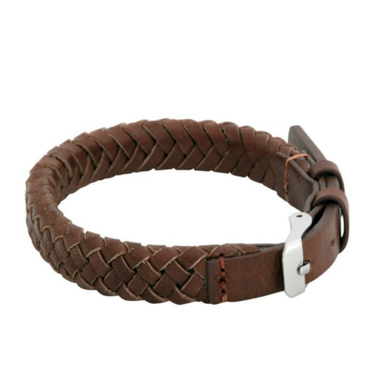 Link Leather Bracelet Black