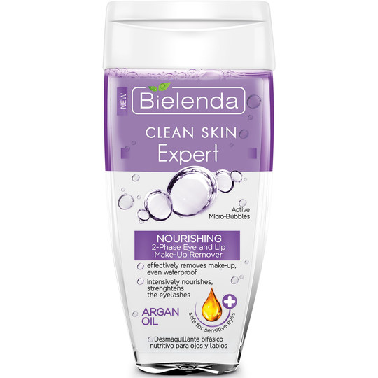 Bielenda CLEAN SKIN EXPERT Nourishing 2-Phase Eye and Lip Make-Up Remo