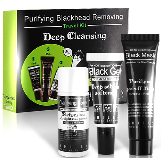 SHILLS Activated Charcoal Purifying Blackhead Removing Travel kit 30 m