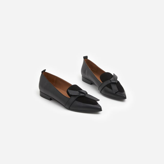 Ally Black Leather/suede