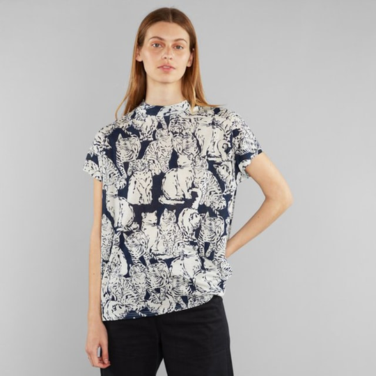 Top Flor Cats Blue