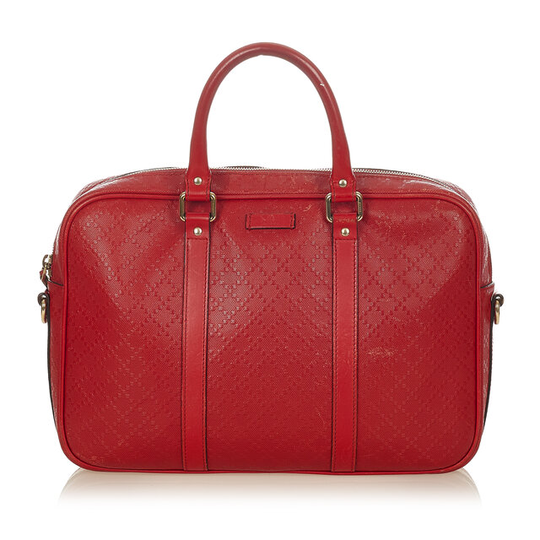 Gucci Diamante Bright Leather Briefcase