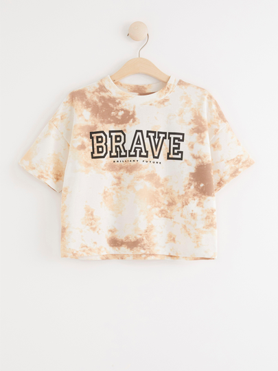 Croppad batikmönstrad topp
