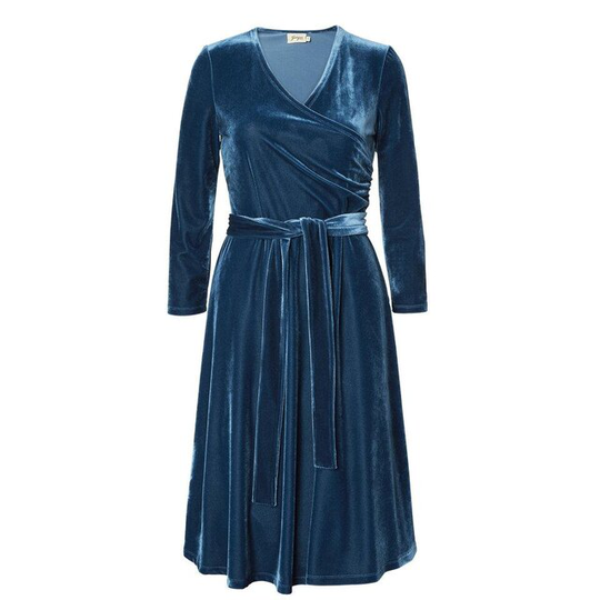 Omlottklänning I Sammet - Cia Velvet Blue