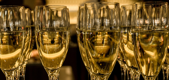Champagneprovning vid Stureplan i Stockholm