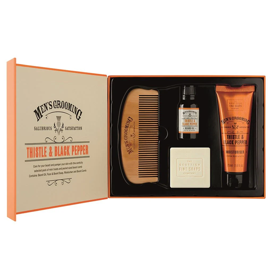 The Scottish Fine Soaps Company Men´s Grooming Thistle & Black Pepper Face & Beard Care Kit