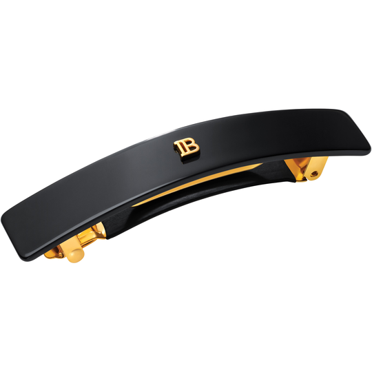 Balmain Cellulose Acetate Barrette pour Cheveux Black Medium