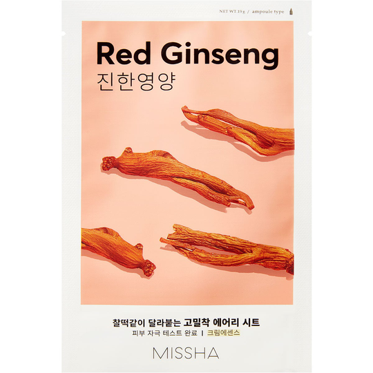 MISSHA Airy Fit Sheet Mask (Red Ginseng) | Näringsrik ansiktsmask