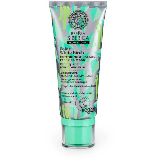 Natura Siberica Polar White Birch Restoring & Calming face gel mask 10