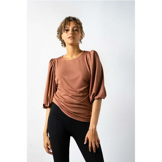 Thea Puff Top - Russet