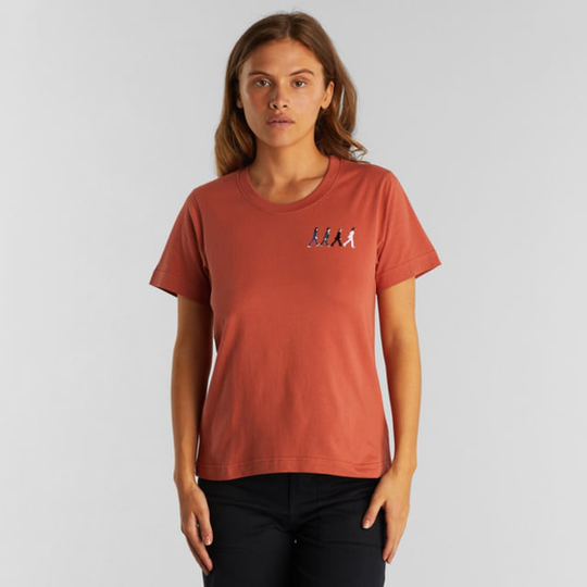 T-shirt Mysen Abbey Road Embroidery Terracotta Red