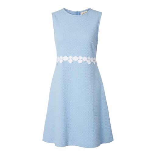 Strukturstickad Klänning - Nicole Light Blue
