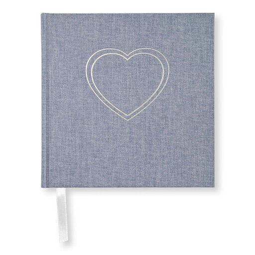Anteckningsbok Olinjerad Heart 185 x 185 mm 96 Sidor Denim