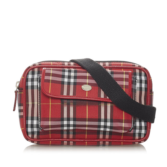 Burberry Plaid Canvas Belt Bag