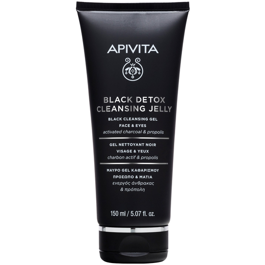 APIVITA Black Detox Cleansing Jelly Black Cleansing Gel – Face & Eyes