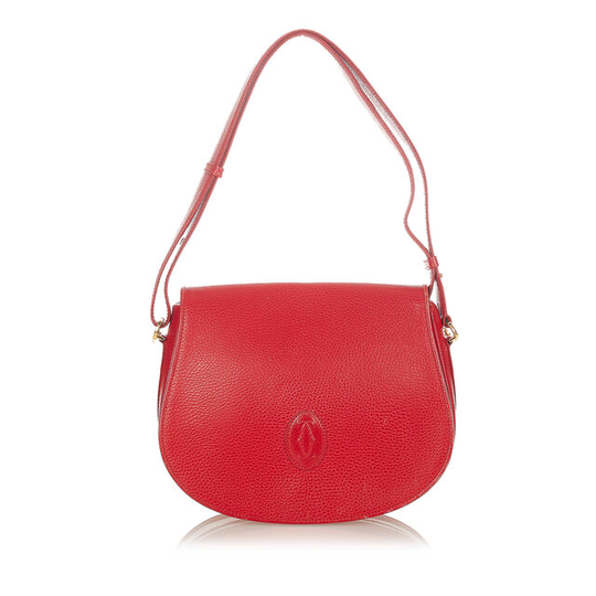 Cartier Must De Cartier Leather Shoulder Bag