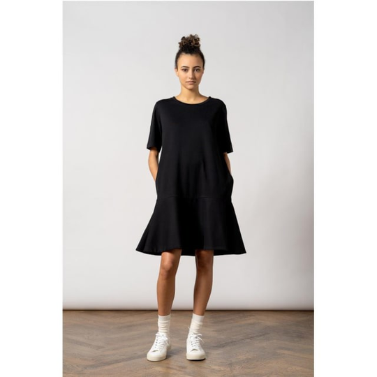 Chiko Org Cotton Dress - Black
