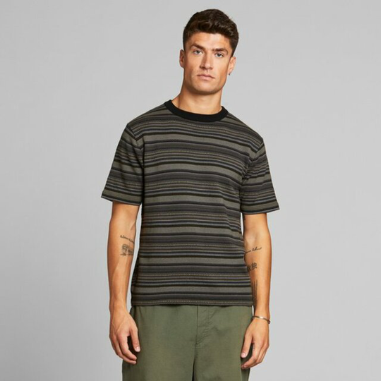Short Sleeve Knitted T-shirt Husum Dark Black