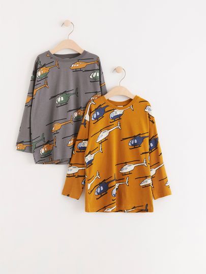 2-pack långärmade toppar
