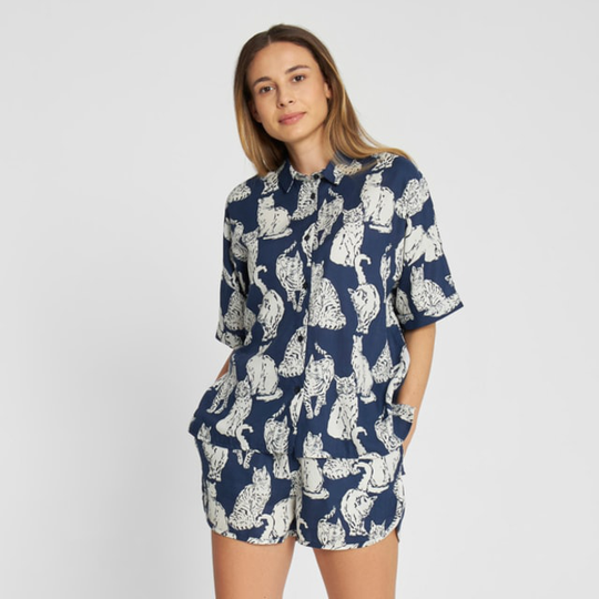 Shirt Nibe Cats Blue