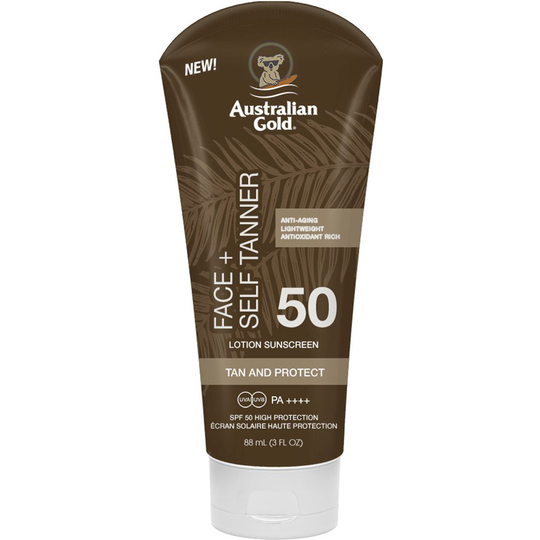 Australian Gold SPF 50 Face + selftanner 88 ml