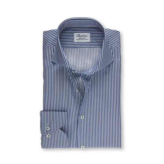 Blue Cadet Striped Fitted Body Shirt