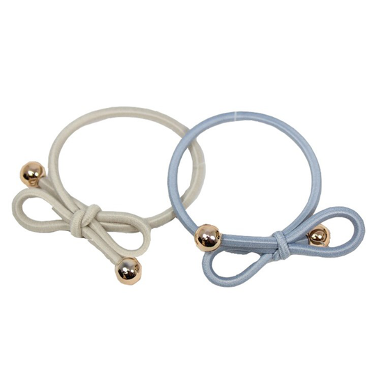LYKO 2 Pack Snoddar Med Rosett Lt Blue