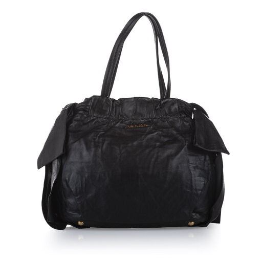 Prada Bow Lambskin Leather Satchel