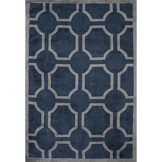 Ovals Midnight Blue Viskosmatta