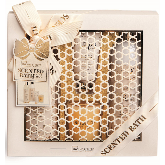 Scented Bath Gold Elegant Box 4 Pcs Giftset