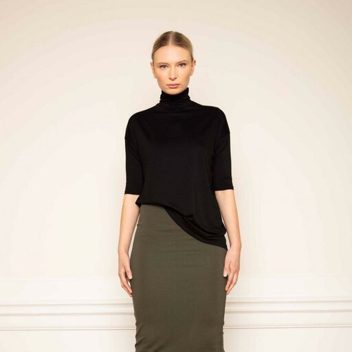 Tomasine Tencel Turtleneck Black