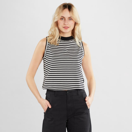 Top Namsos Stripes Black/off-white