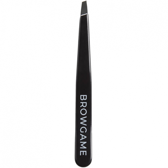 Browgame Cosmetic Tweezer Slanted Black & White