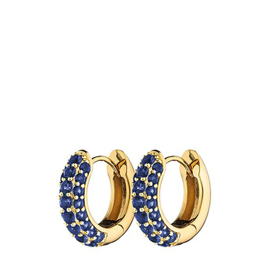 Timeless Tiny Hoops Blue Spinel