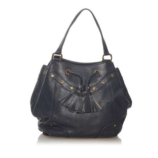 Mcm Studded Leather Tote Bag