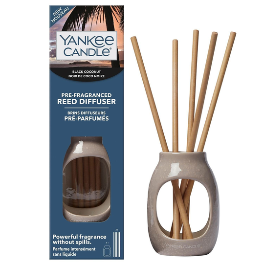 Yankee Candle PreFragranced Reed Diffusers Kit Embossed Black