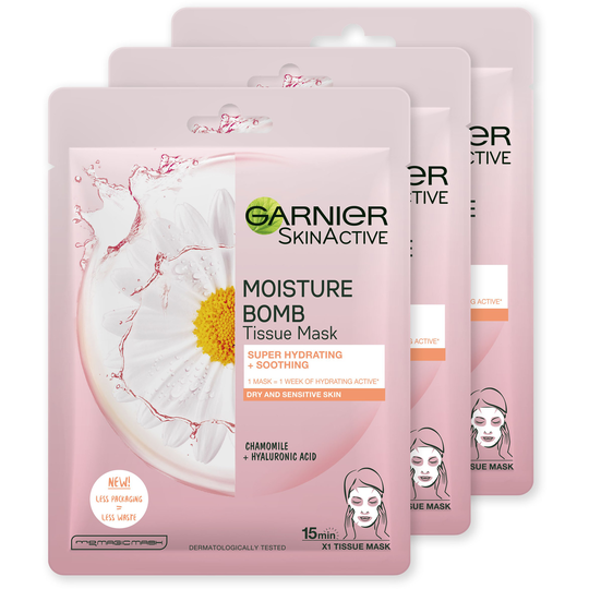 Garnier Skin Active Moisture Bomb Tissue Mask Rosa Trio