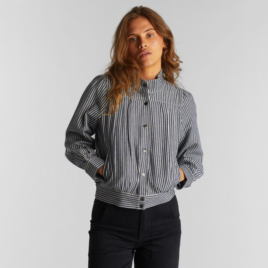 Jacket Ljungby Work Stripe Blue