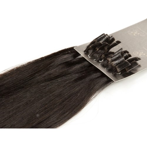 Rapunzel of Sweden Nail Hair Premium Straight 50 cm 1.2 Black Brown