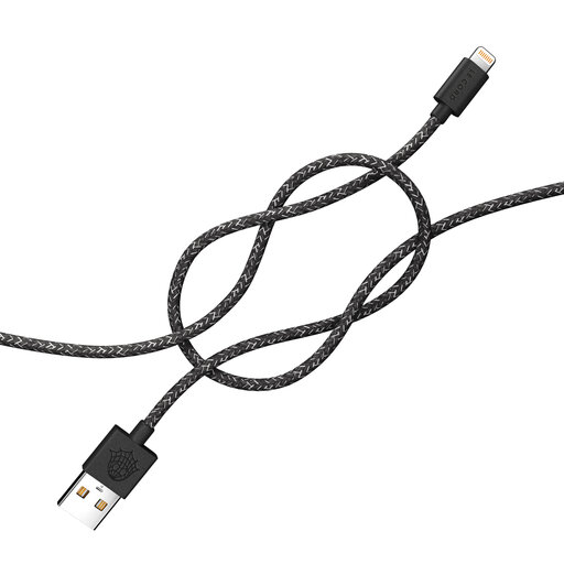 Sustainable eco recycled iPhone Lightning cable - black