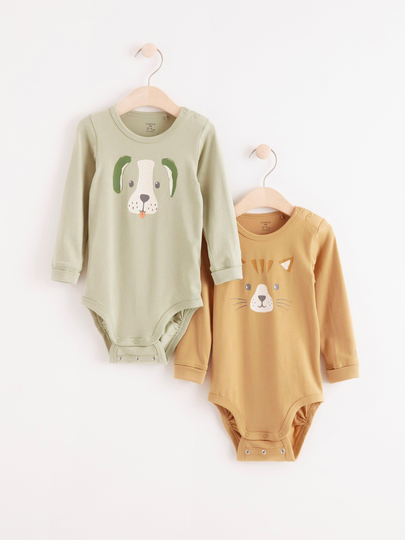 2-pack långärmad body