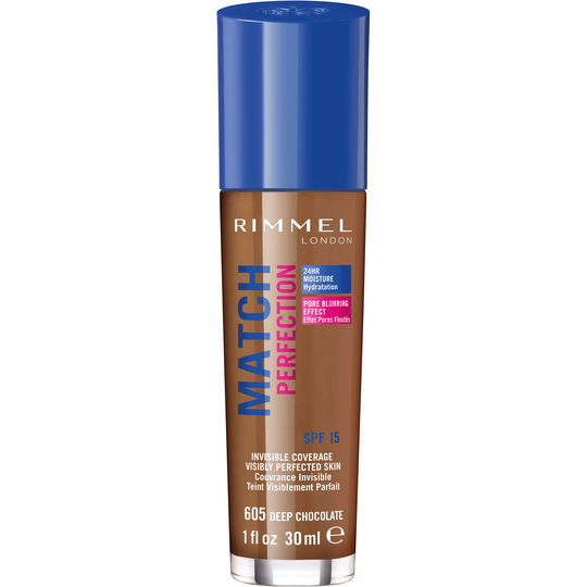 Rimmel Match Perfection Foundation 605 Deep Chocolate
