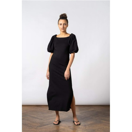 Emahoy Midi Dress - Black