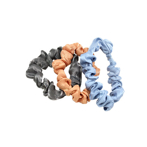3 Tunna Scrunchies I Glansigt Tyg