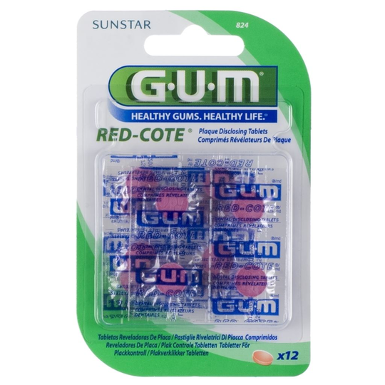 GUM Red Cote Infärgningstabletter 12 st