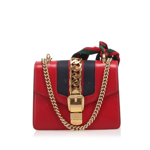 Gucci Mini Sylvie Leather Chain Shoulder Bag